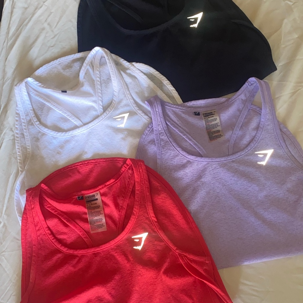 Gymshark Breeze vest. All four colors shown. All XS’s.
